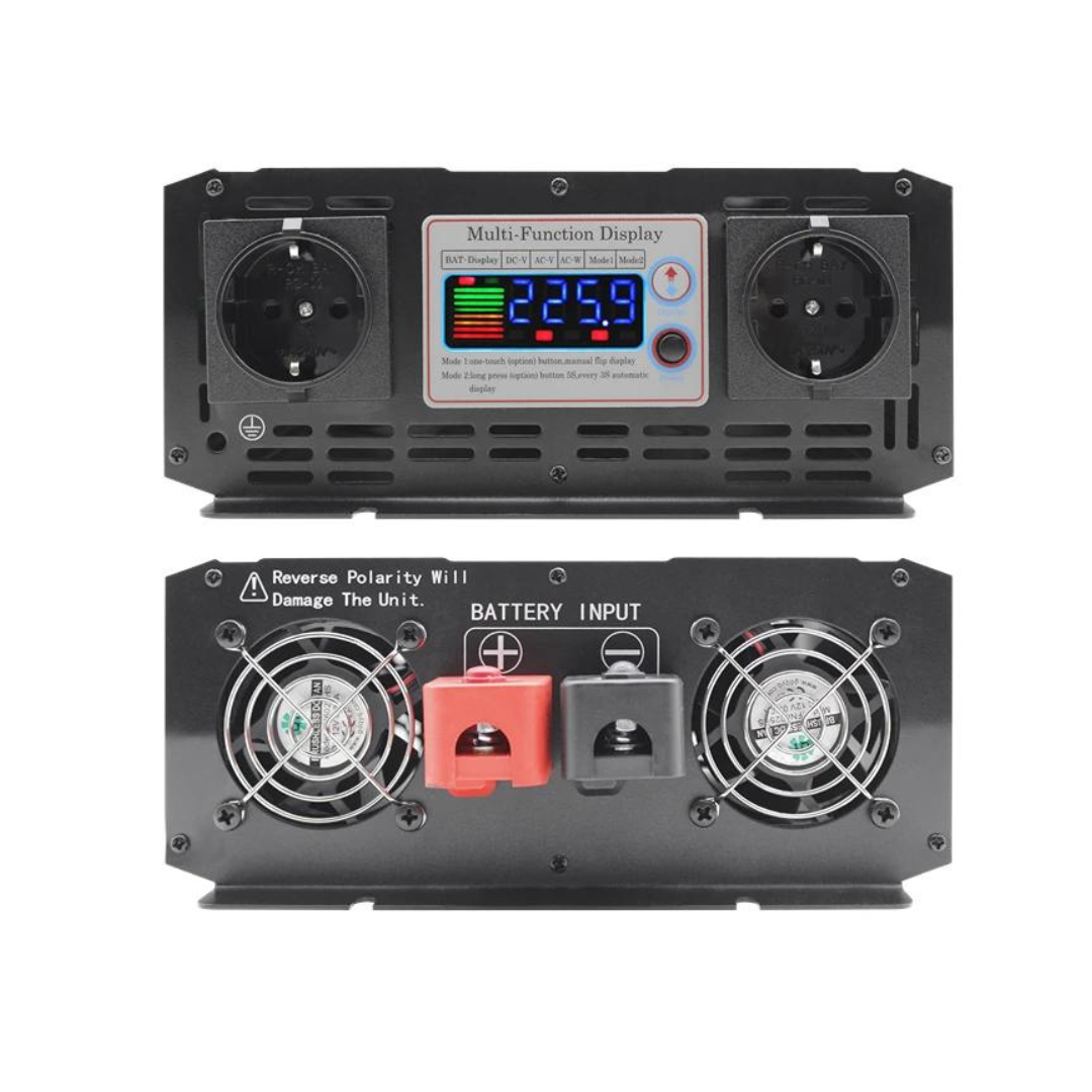 Invertor 6000W 24V – 220 V auto si panouri solare SINUS PUR, unda pura rulota, casa, cabana