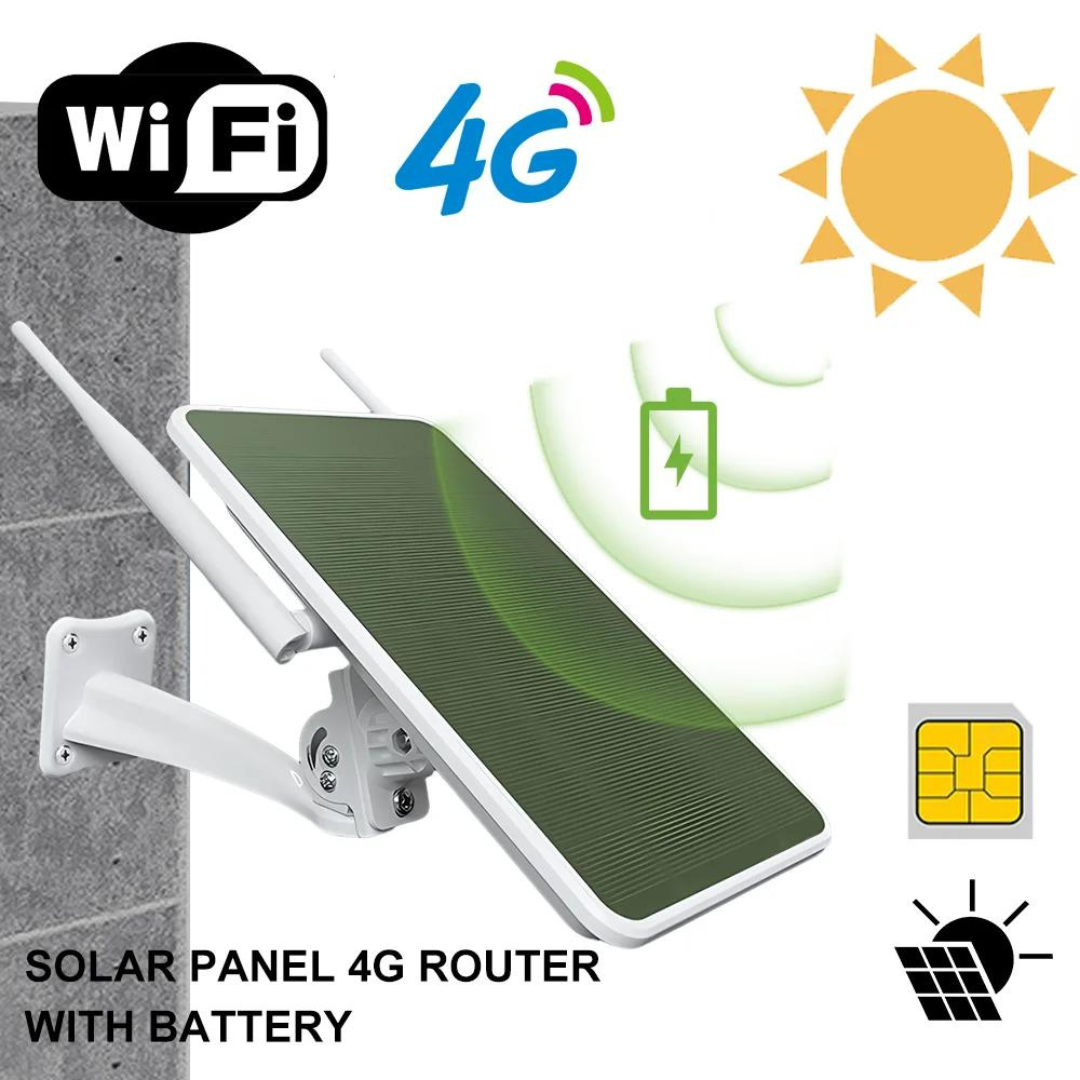 Router portabil 4G cu incarcare solara 15W, autonomie 25000 mAh, ideal pentru camere de supraveghere sau alte dispozitive