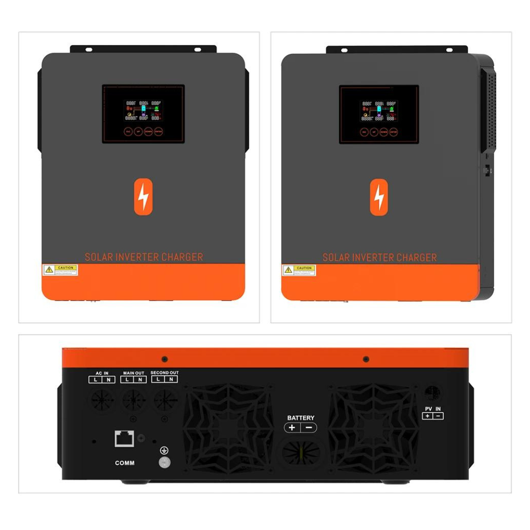 Invertor Hibrid PowMr 6.2 KW/12.4 KW/48 V, Hibrid Offgrid Sinus Pur cu Regulator MPPT si Modul Wifi Inclus