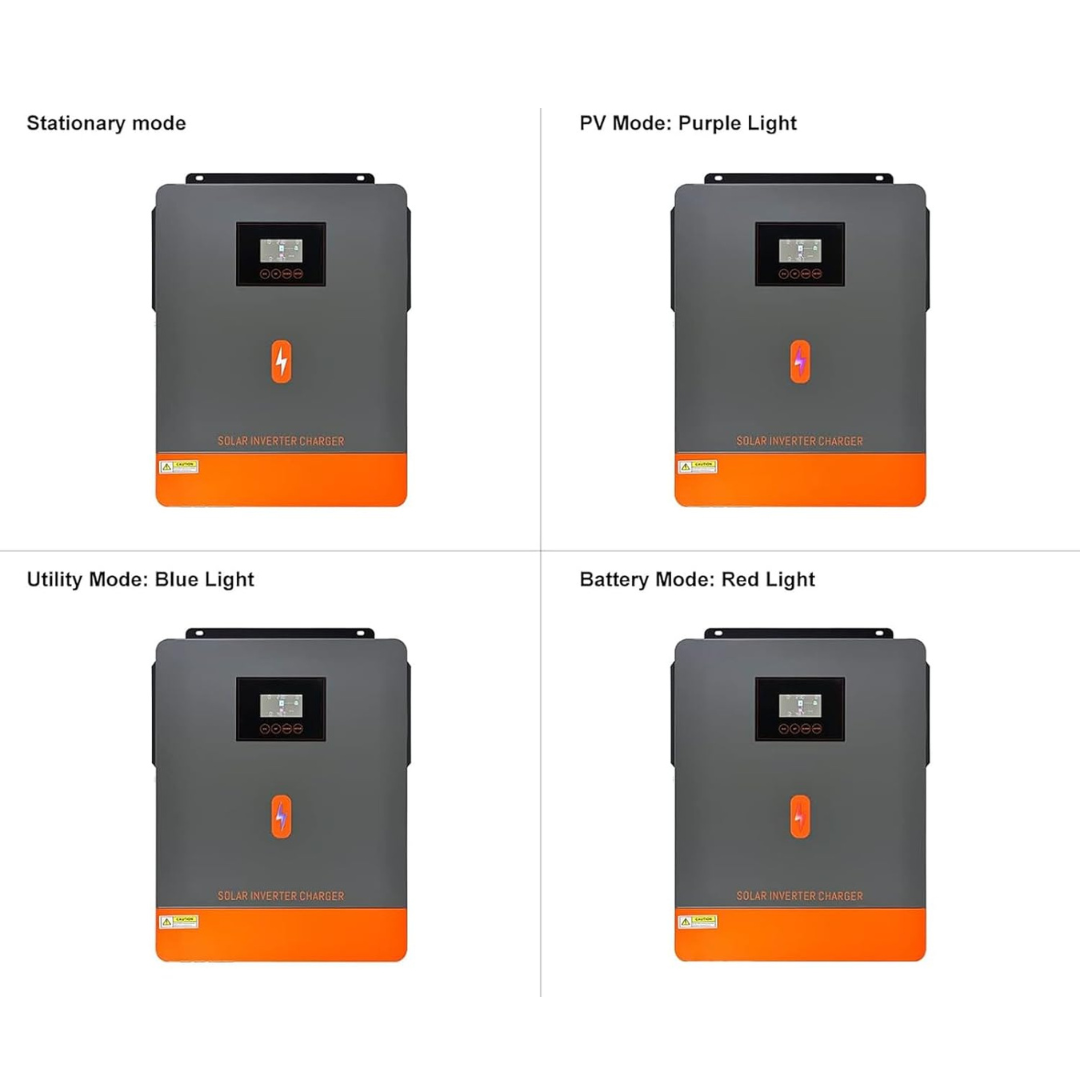 Invertor Hibrid PowMr 6.2 KW/12.4 KW/48 V, Hibrid Offgrid Sinus Pur cu Regulator MPPT si Modul Wifi Inclus