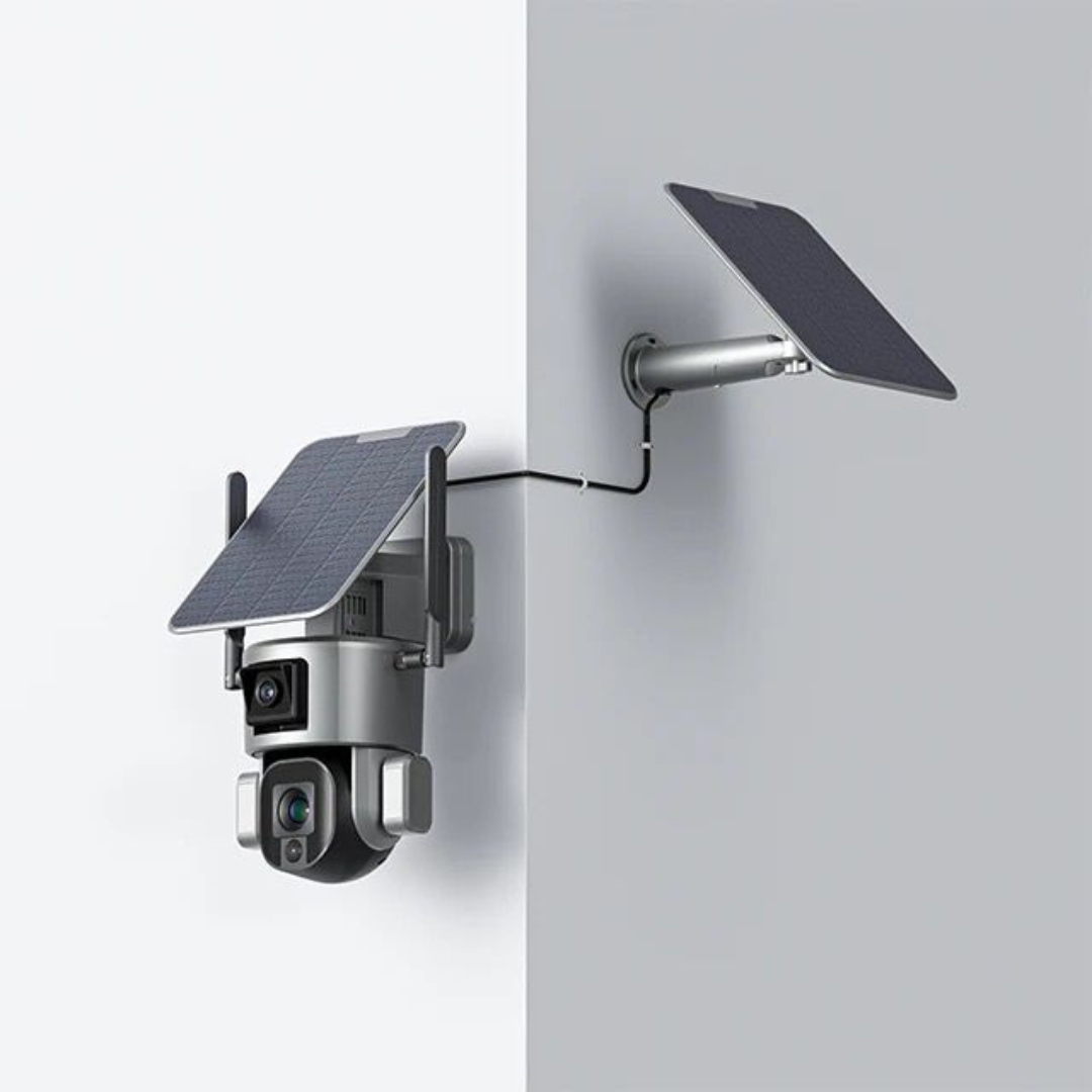 Extra panou solar 6W pentruCamera Supraveghere 4G 4K Ultra HD, Dual Camera 4MP+4MP, Lungime 2.5 M - Taggo.ro