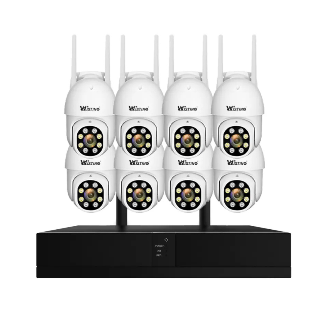 Sistem de Supraveghere 8 Camere Profesional CCTV HD 4MP Wireless NVR IR 30m pentru Interior/Exterior