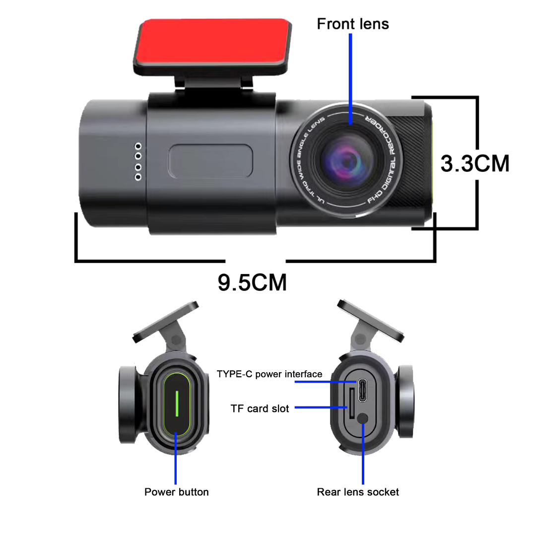 Camera auto 4K ecran LCD + camera spate 1080P DVR WIFI , Vizionare nocturna, Monitorizare parcare 24h,