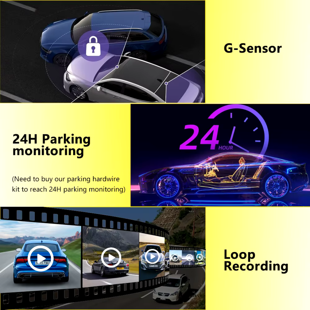 Camera auto 4K cu ecran LCD + camera spate 1080P DVR WIFI, GPS, Vizionare nocturna, Senzor SGC4663