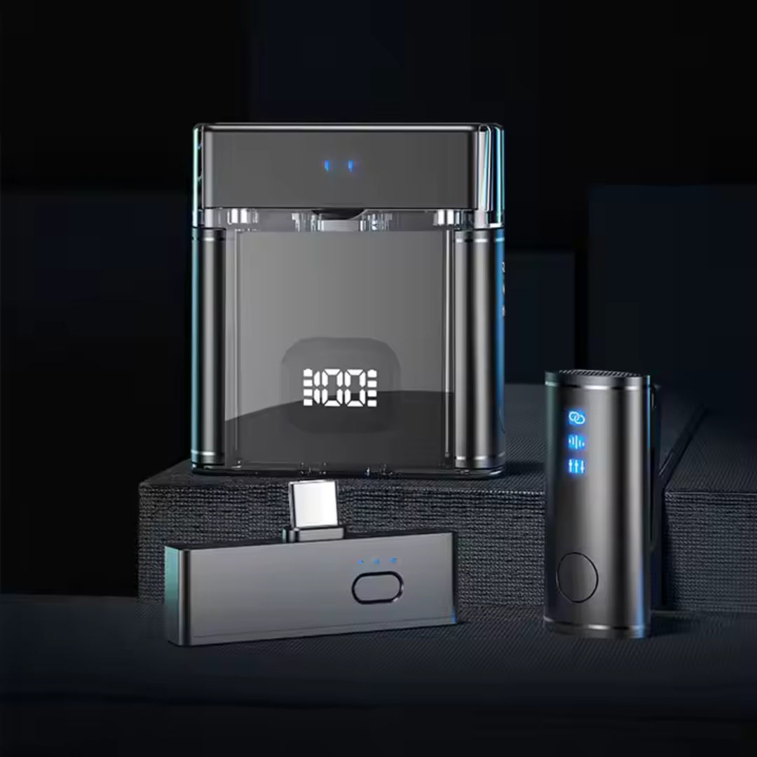 Microfon Lavalier Wireless M5 2.4G – Profesional, Compatibil Universal, Receptie la Distanta Mare