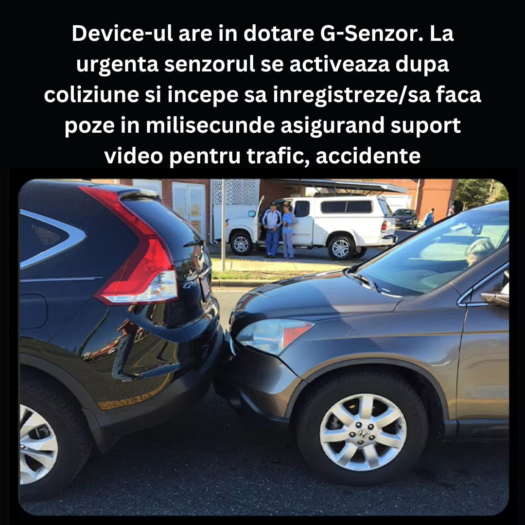 Camera auto de bord 4G Cartela SIM, 24h, GPS, Vizualizare traseu, Senzor G Impact, Acces aplicatie