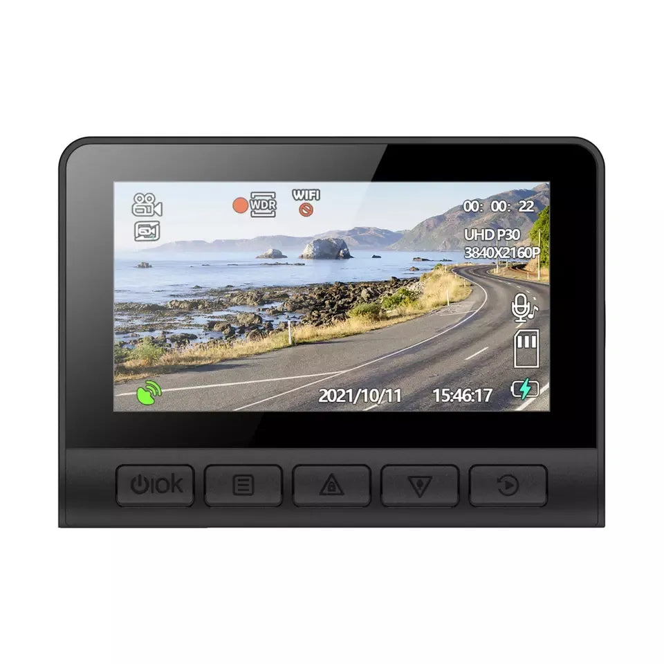 Camera Auto V55PRO 4K + camera spate 1080P, WiFi, WDR, Viziune nocturna