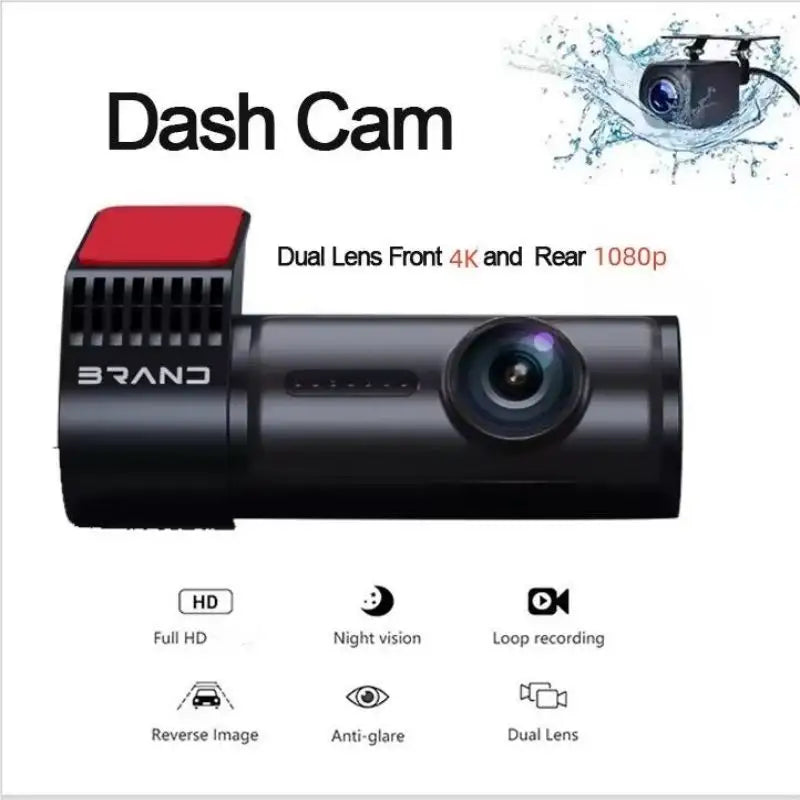 Camera Auto D18 4K + camera spate 1080P, WiFi, Viziune nocturna, DVR