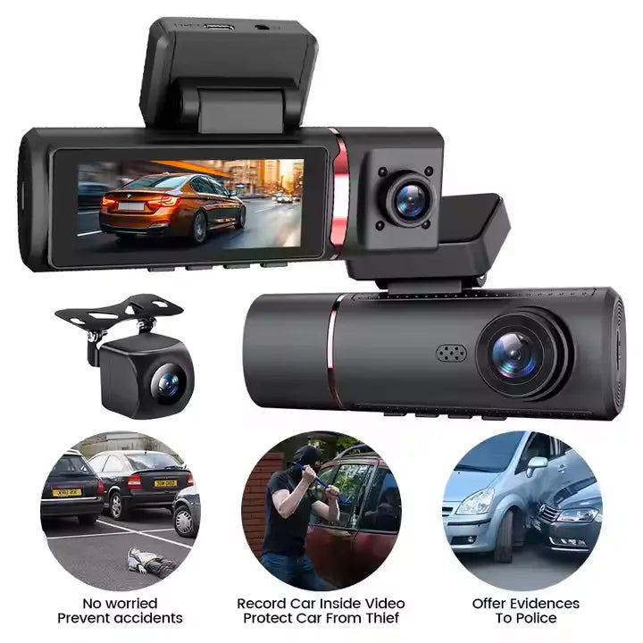 Camera auto J05 4k + camera interior 720P + camera spate 720P, WiFi