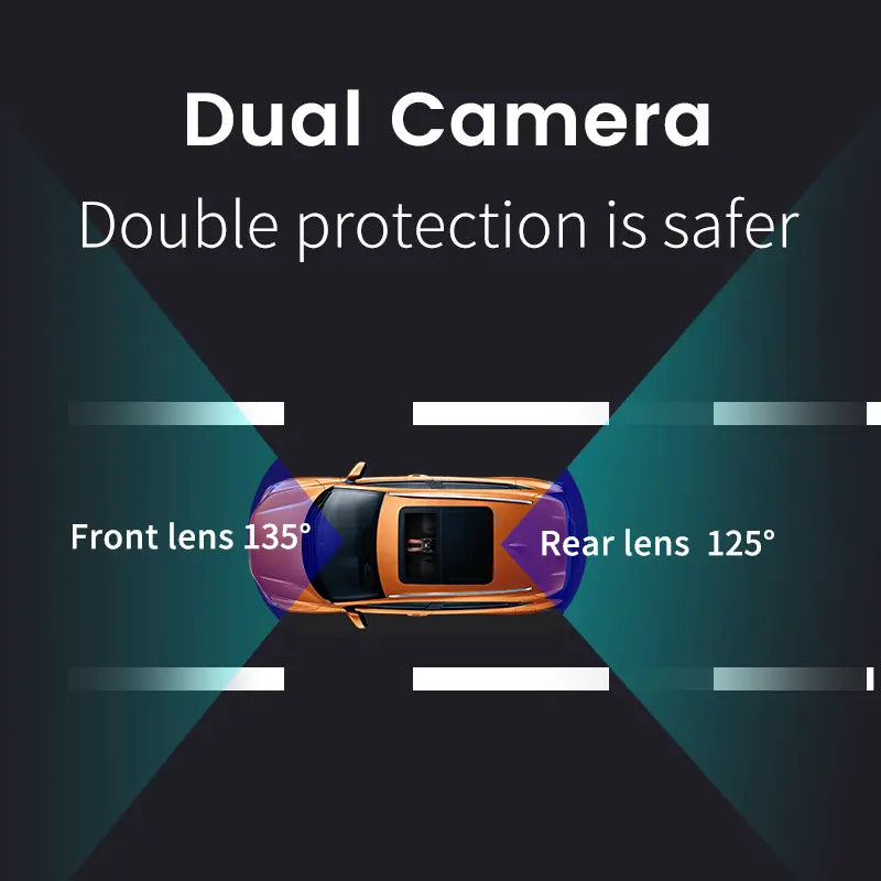 Camera auto DVR 2K, camera interior 720P, conexiune 4G cartela SIM și monitorizare parcare