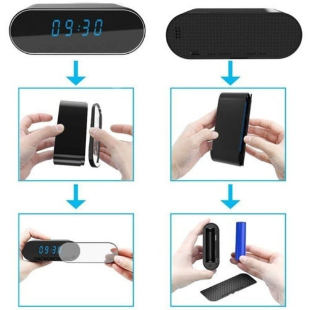 Camera de Supraveghere in ceas pentru Acasa – WiFi, Viziune Nocturna, Full HD, Senzor miscare