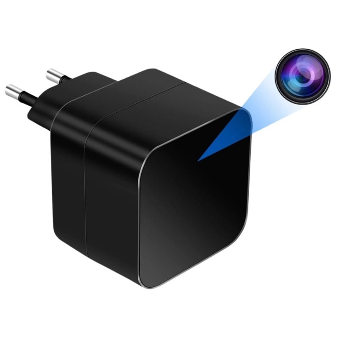 Incarcator USB cu Camera Spion, Wi-Fi, Full HD, Vedere Nocturna, Senzor de Miscare