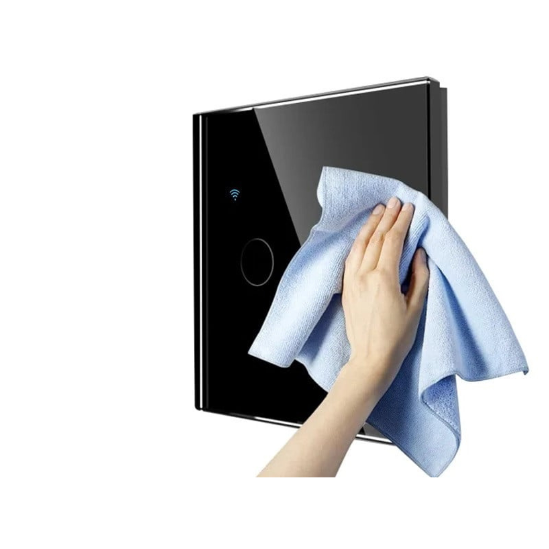 Intrerupator Smart Touch 2F, Wi-Fi, Sticla Securizata, LED