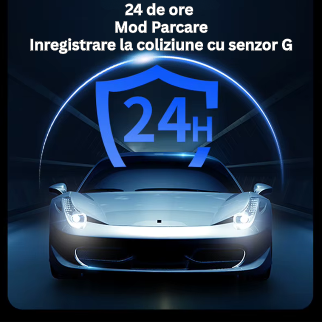Camera auto de bord 4G Cartela SIM, 24h, GPS, Vizualizare traseu, Senzor G Impact, Acces aplicatie - Taggo.ro