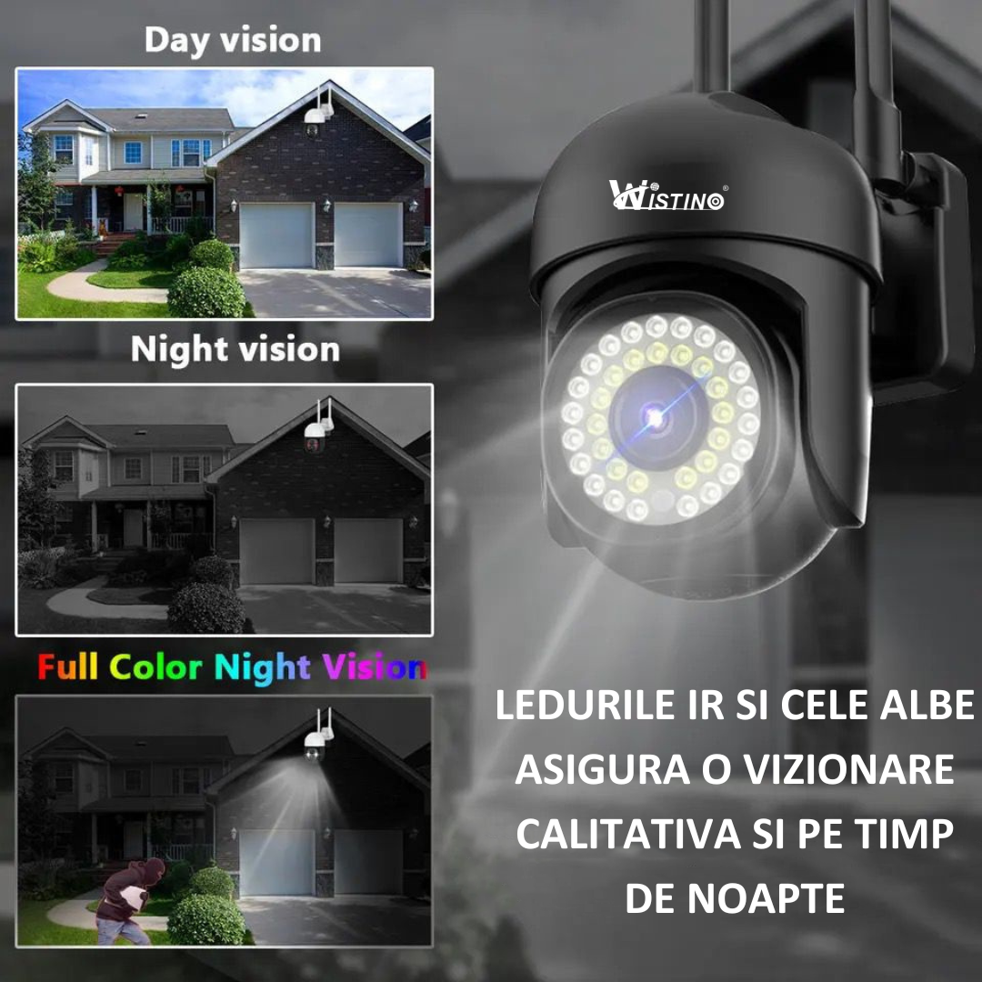 Camera de supraveghere 4G Cartela SIM 5MP, Control din aplicatie, Urmarire automata, Rezistenta la apa IP66 - Taggo.ro