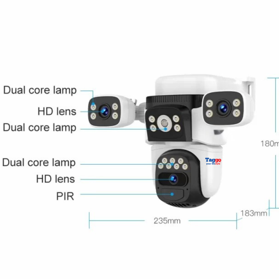 Camera crocodil solar 4G multi-lentile, 12MP, panou solar, stocare in cloud si SD, Rezistenta la apa IP66, Urmarire persoane