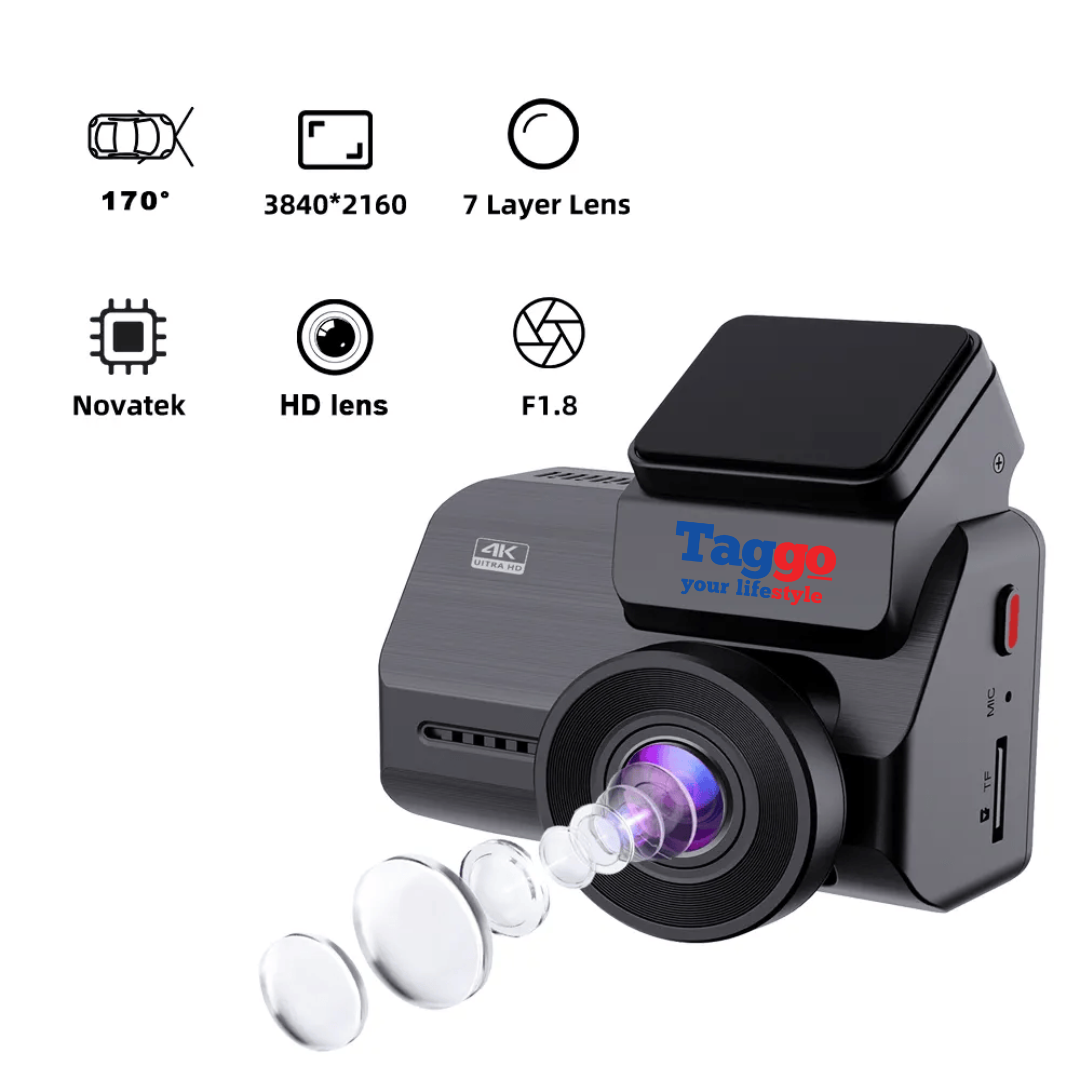 Camera Auto 4K UHD + camera spate 1080P, GPS, WIFI 5G, Viziune Nocturnă
