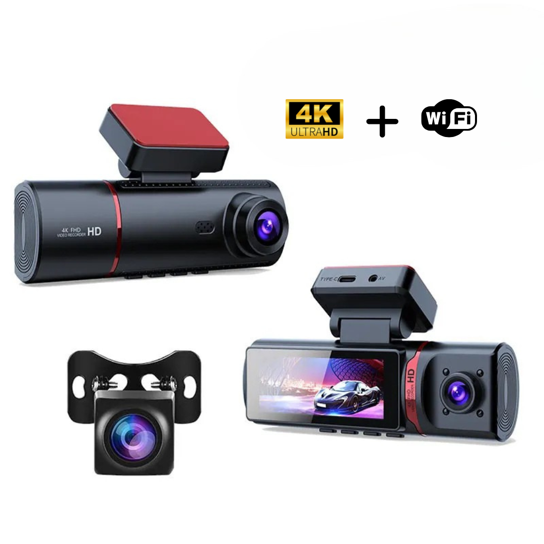 Camera auto J05 4k + camera interior 720P + camera spate 720P, WiFi