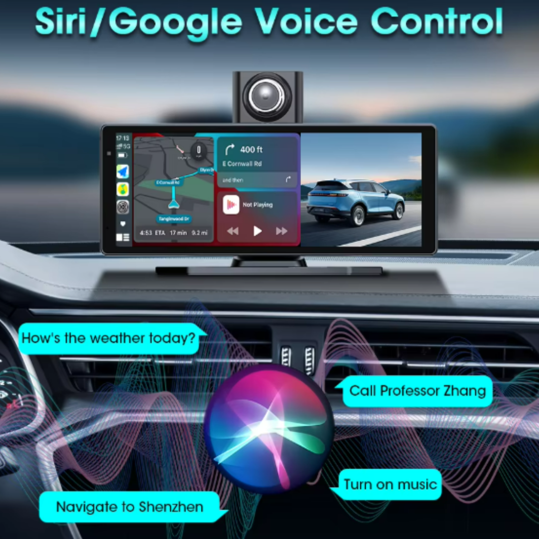 Navigatie Stereo Auto C10 4k + camera spate 1080P DVR, Ecran 8,1", Conectivitate Bluetooth, GPS