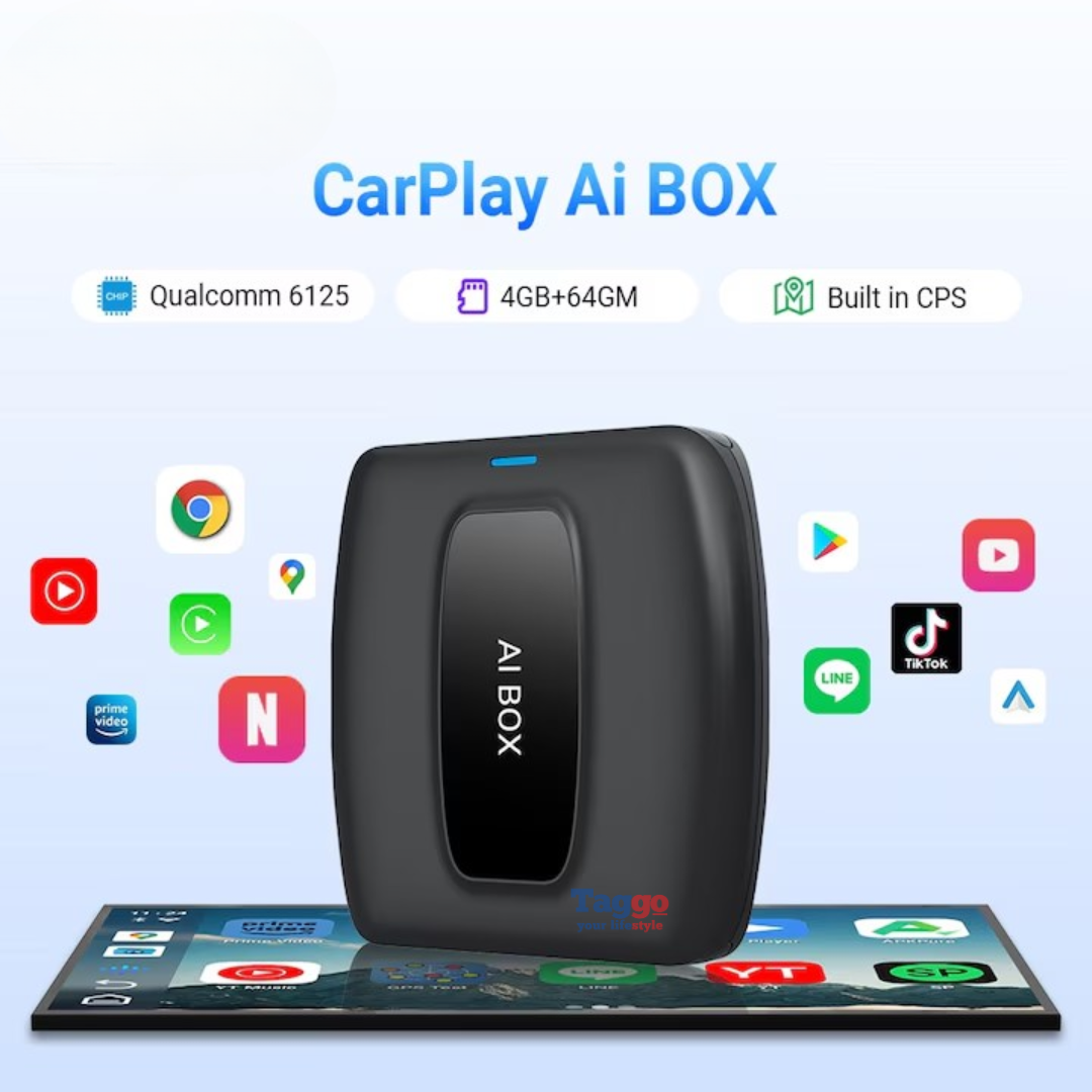 Android 12 Wireless CarPlay CA481 Aibox, Youtube, Netflix, Spotify, 4G+64G - Taggo.ro