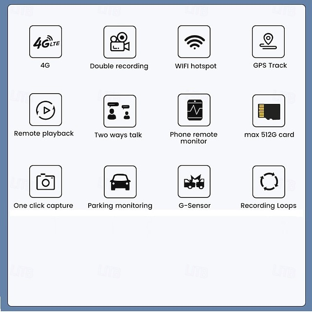 Camera auto 4G Cartela SIM P86 2K + camera spate 720P, 4G LTE, WiFi HotSpot, Monitorizare la distanta