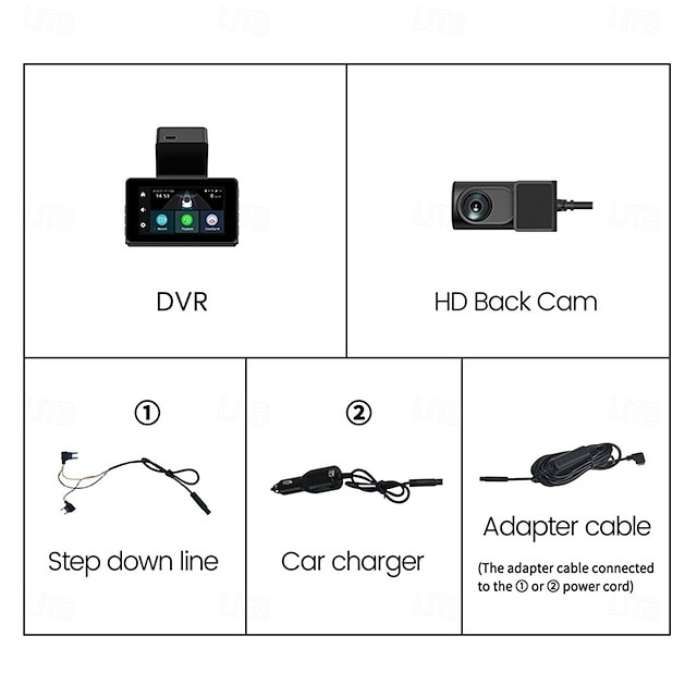 Camera auto 4G Cartela SIM P86 2K + camera spate 720P, 4G LTE, WiFi HotSpot, Monitorizare la distanta