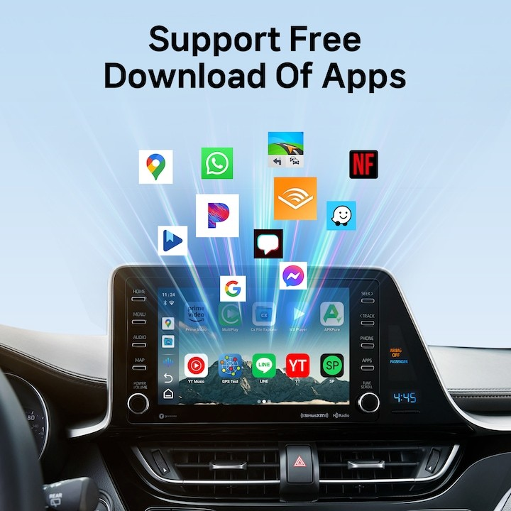 Android 12 Wireless CarPlay CA481 Aibox, Youtube, Netflix, Spotify, 4G+64G - Taggo.ro