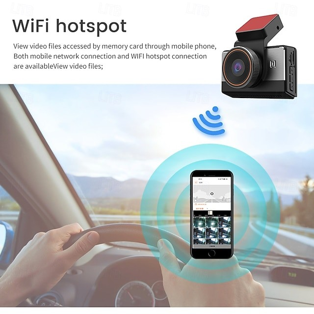 Camera auto 4G Cartela SIM P86 2K + camera spate 720P, 4G LTE, WiFi HotSpot, Monitorizare la distanta