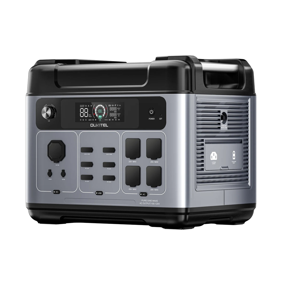 Staie electrica portabila Oukitel P2001E Pro 2048Wh 3200W LiFePO4 UPS 13 iesiri