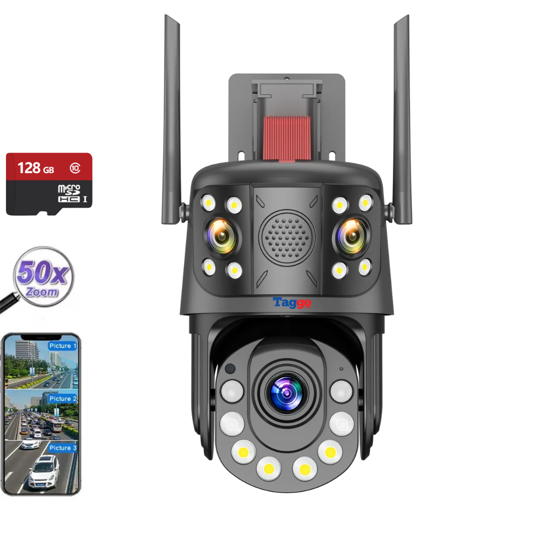 Cameră 4G 9K, Zoom 50X, Panou Solar 120W