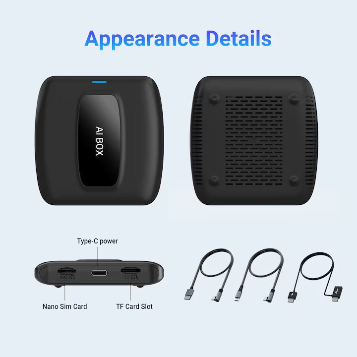 Android 12 Wireless CarPlay CA481 Aibox, Youtube, Netflix, Spotify, 4G+64G - Taggo.ro