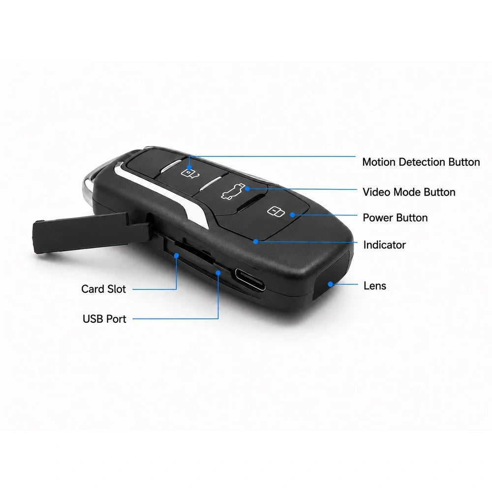 Camera video ascunsa tip cheie auto S825 Full HD 1080P cu detectare miscare