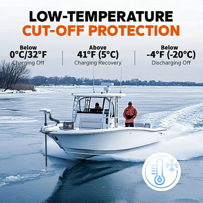 Baterie LiTime 12V 100Ah LiFePO4 pentru motor electric barca, Bluetooth, BMS 100A, 1280Wh, pentru Outboard si Trolling Motor