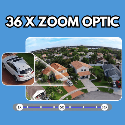 Camera Supraveghere cu Panou Solar Dublu TAGGO pentru exterior, conexiune 4G 4K, Inregistrare Continua AOV, Zoom Optic 36x