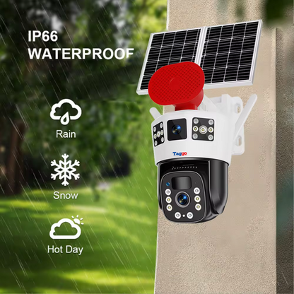 Camera Supraveghere 4G 6K Ultra HD, Dual Camera 12MP, Incarcare Solara Panou 20W, Rotire Din Aplicatie, Rezistenta La Apa IP 66