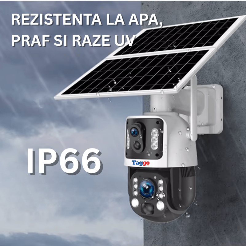 Camera Solara 4G 8MP cu 2 Lentile, Zoom Optic 20X si Panou 20W
