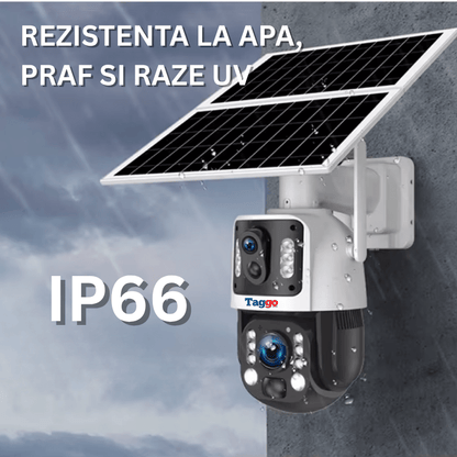 Camera Solara 4G 8MP cu 2 Lentile, Zoom Optic 20X si Panou 20W