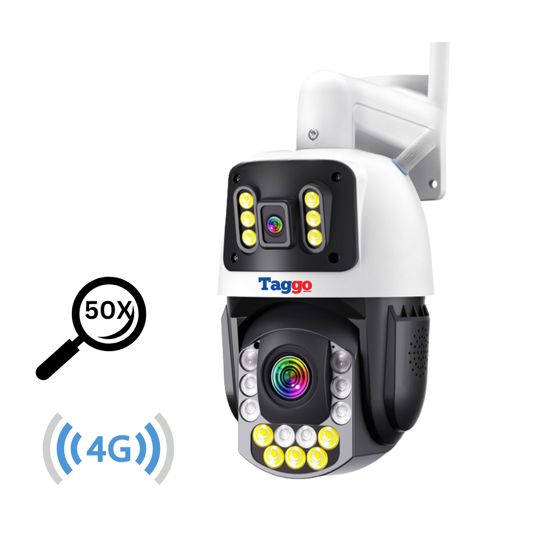 Camera Supraveghere, Conexiune 4G 8MP, 4K ZOOM Optic 50X, Vedere color pe timp de noapte