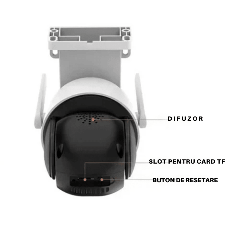 Camera de Supraveghere WiFi, Doua Lentile HD 6 MP,  Vedere Nocturna, IP66,  Audio Bidirectional, Detectie Miscare