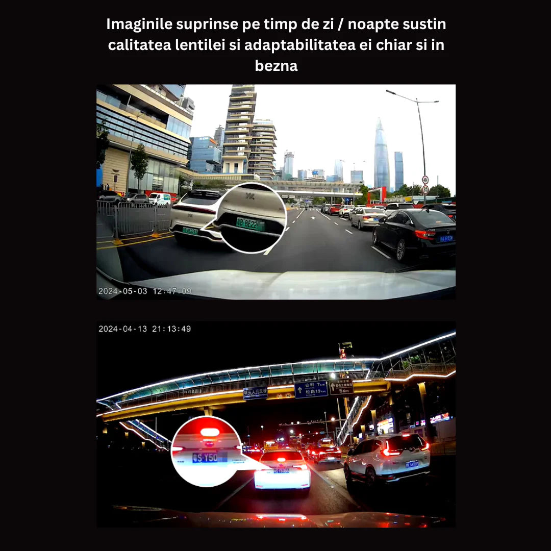 Camera Auto K26S 4K + camera spate 2.5K, WDR, WiFi si GPS integrat, 3,16" IPS, Senzor G