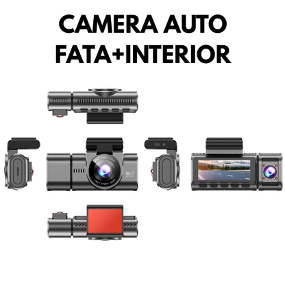 Camera auto Tripla TAGGO WIFI Fata 4K + Interior 1080p + Spate 1080p, Monitorizare Parcare 24h