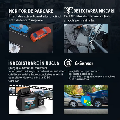 Camera Auto K26S 4K + camera spate 2.5K, WDR, WiFi si GPS integrat, 3,16" IPS, Senzor G