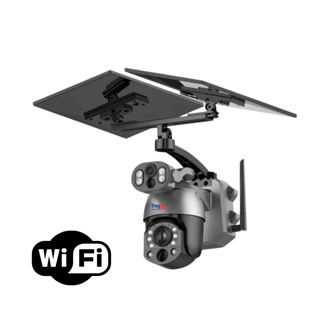 Camera Solara 4K 8MP cu Zoom Optic 50X, 2 Panouri Solare si Auto Tracking