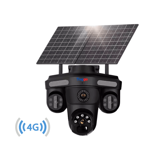 Camera de Supraveghere cu Panou Solar, Conexiune 4G, 12MP, Detectie miscare, Vedere pe Timp de Noapte, Urmarire Miscare Umana, Rezistent la Apa/Intemperi, Comunicare Bidirectionala