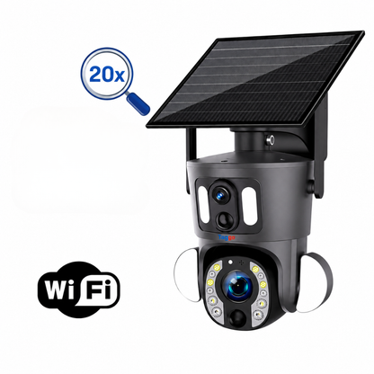 Camera Solara WiFi 6MP cu Zoom Optic 20X, Baterie 15600mAh si Tracking AI