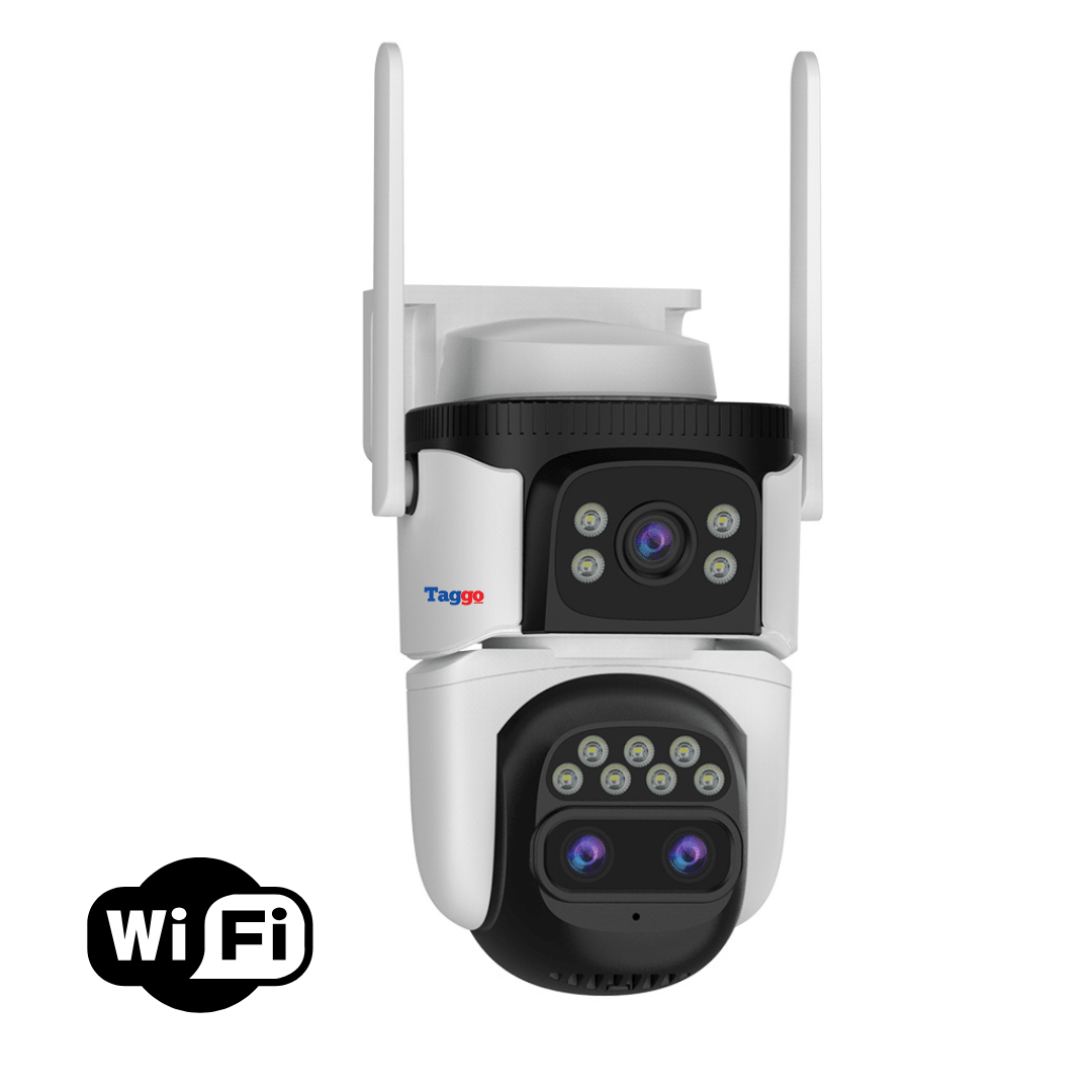 Camera de Supraveghere WIFI, 3 lentile, 6K 9MP, Auto Zooming 10x hybrid, Notificari, Control din Aplicatie, Urmarire Automata