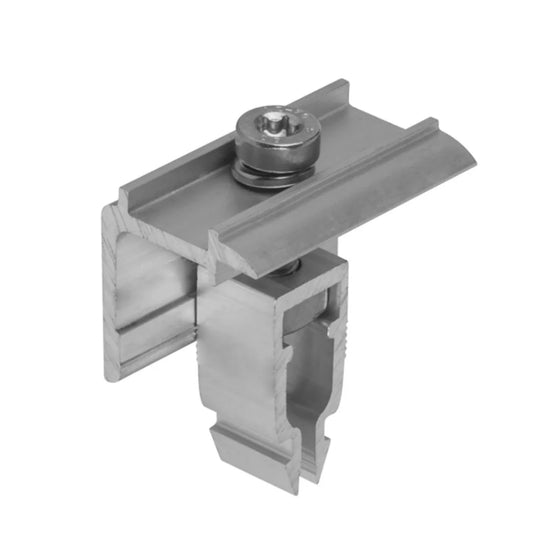 Clema de capat universala 30-40mm rapida cu pin impamantare - montaj panouri fotovoltaice profil H 40x40