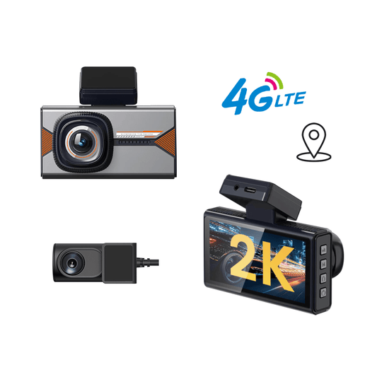Camera auto DVR 2K, camera spate 1K, conexiune 4G cu cartela SIM, monitorizare parcare si functie GPS.