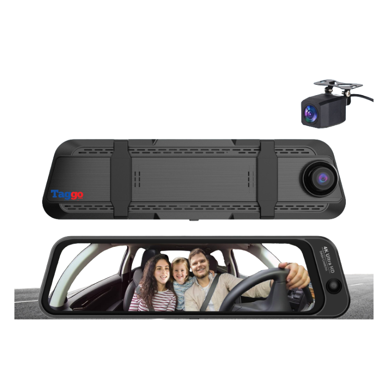 Oglinda Retrovizoare DVR S16 4K, cu 3 Camere (Fata + Interior + Spate ), Ecran 9.66”, WiFi