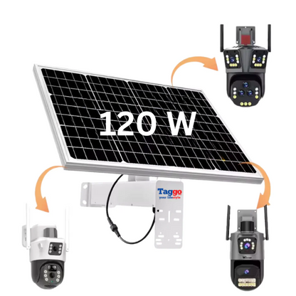 Camera Supraveghere cu Panou Solar si Cartela SIM 4G, Rezolutie 9K ULTRA HD, Zoom Optic 100X, 5 Lentile, PTZ Exterior, 24/7